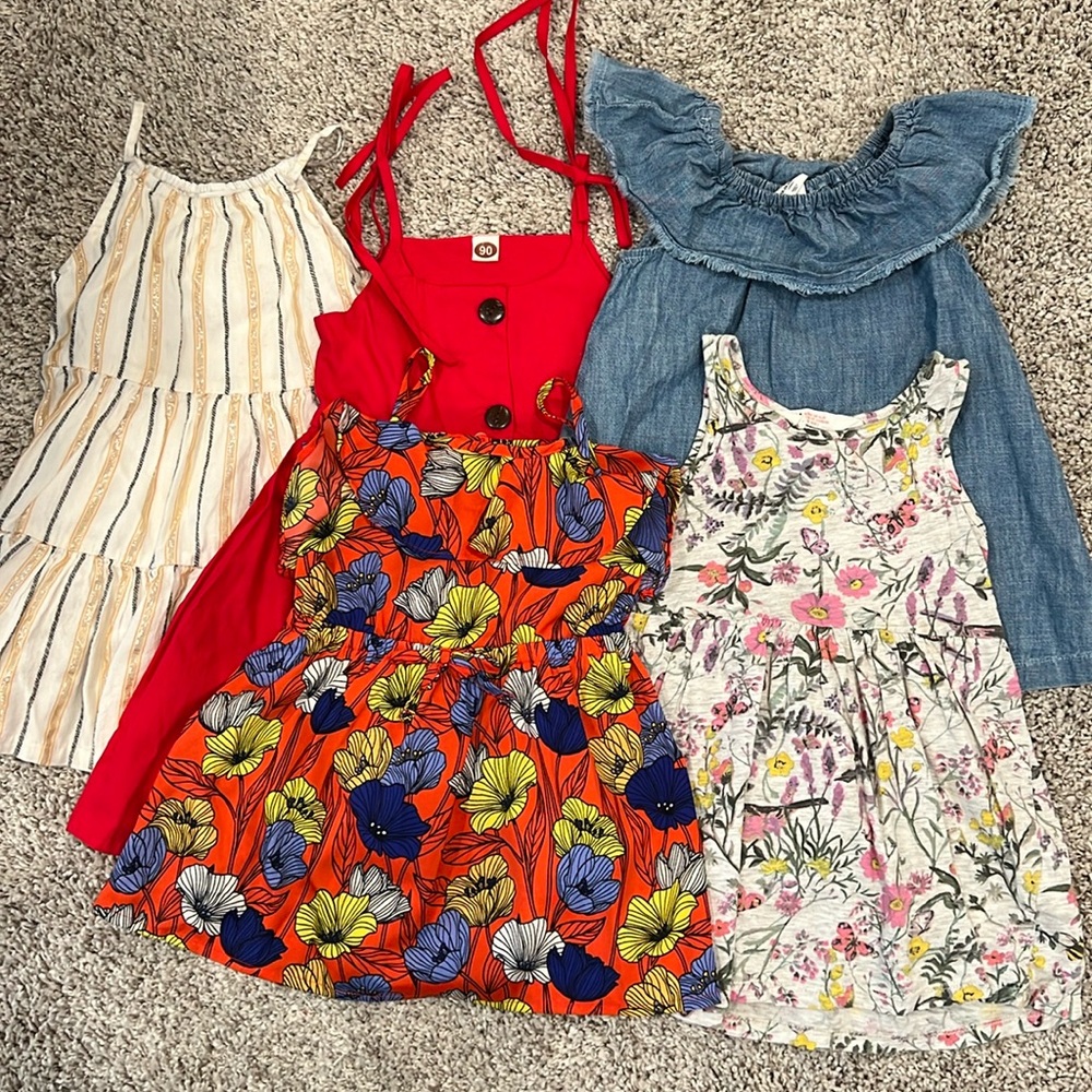 Lot of 5 Toddler Dresses - Size 18-24 months